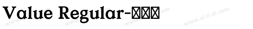 Value Regular字体转换